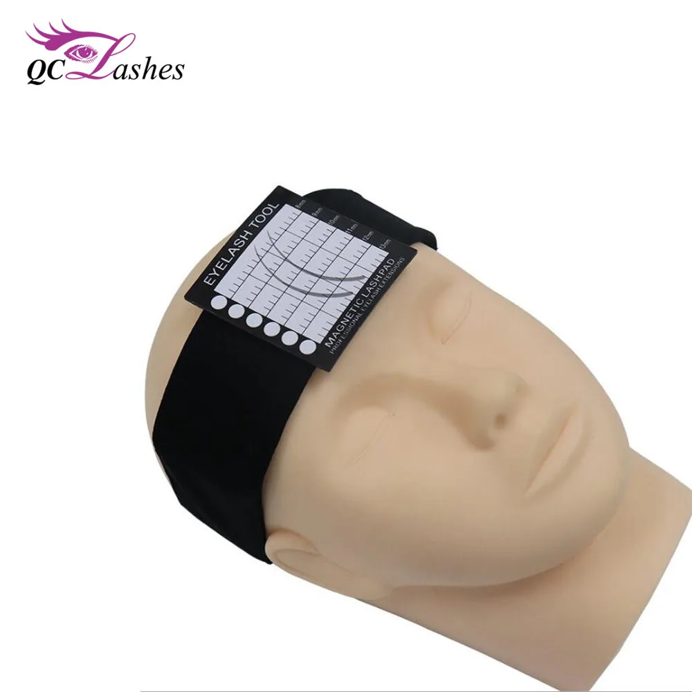 

Magnetic Headband Scarf Magnetic Lash Pad for Eyelash Extension, Black