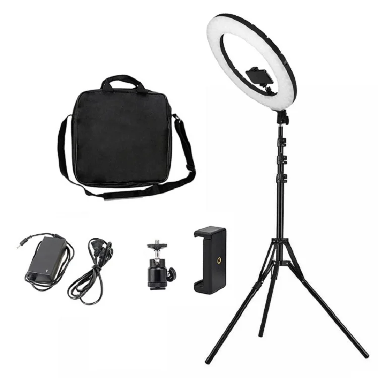 

popular cheap price beauty Makeup 3200-5500K Photography 180 LED beads Selfie Portable Camera Ring Light