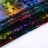 High quality multi color sequins hologram tulle mirror embroidery fabric for dresses