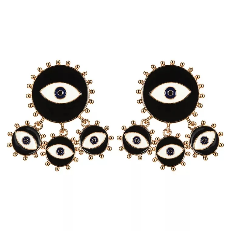

Newest Design Personalized Fashion Earrings Various Typses Devil Black Eye Earrings, Customized