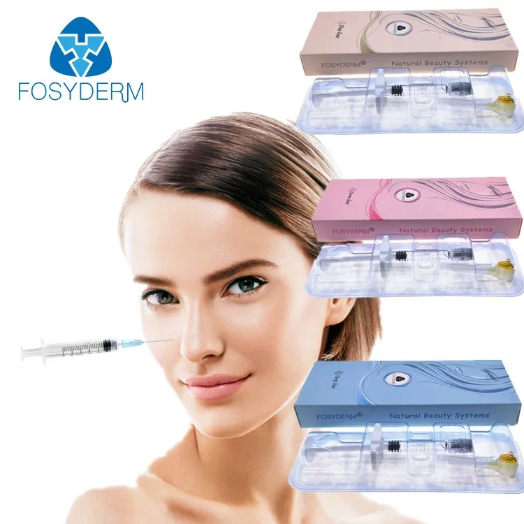 

Fosyderm 2ml Cosmetic Hyaluronic Acid Syringe Injection Face Care Dermal Filler, Transparent