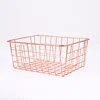 Modern Simple Rose Gold Organizer Metal Wire Organizer for Desk