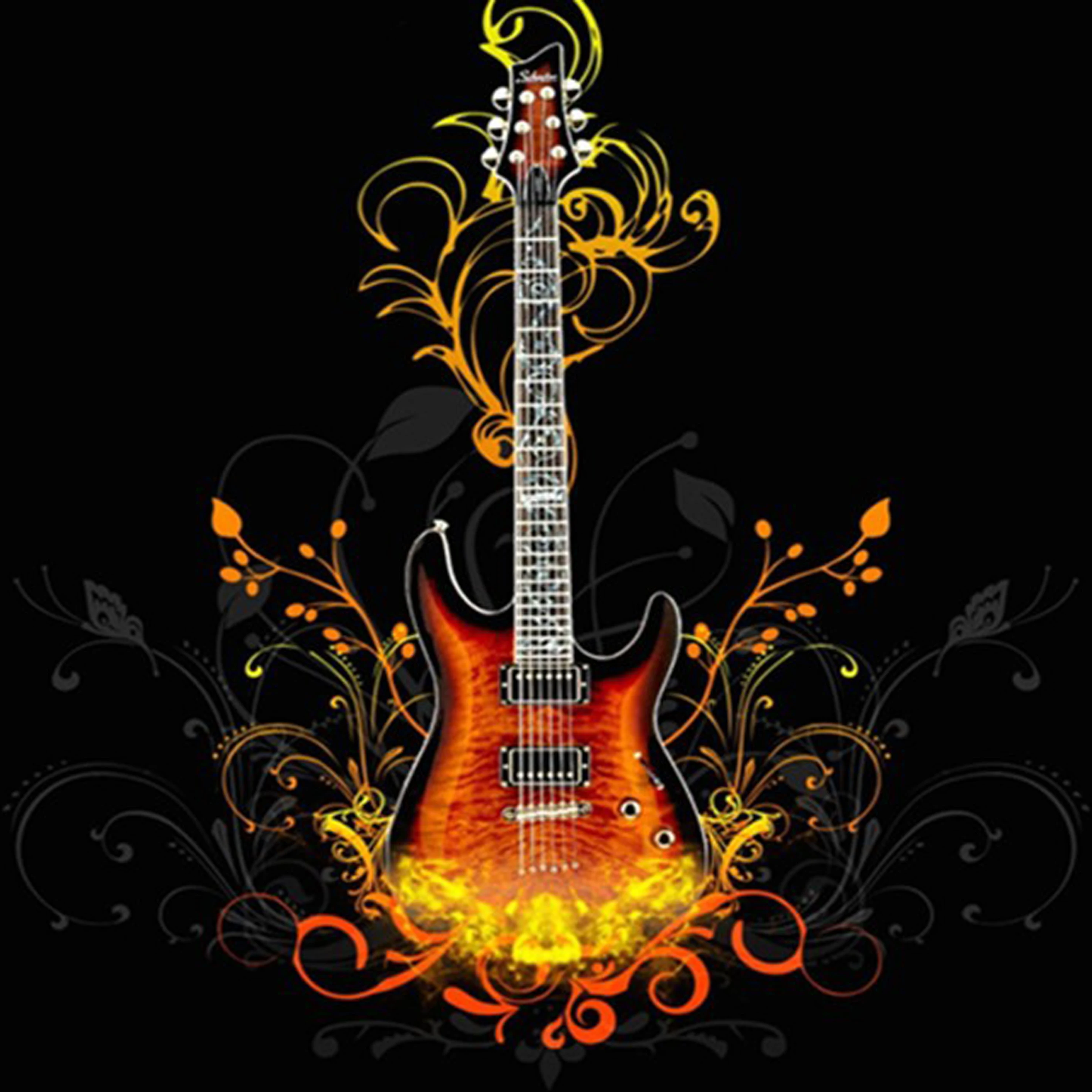 

DIY diamond embroidery 5D diamond cross stitch cartoon "guitar" mosaic, wall home decoration