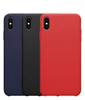 Premium cell phone case matte Liquid silicone phone case back cover for iphone xs xr xs max x case silicon For Iphone 7 shell