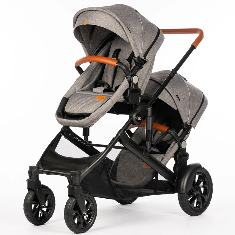 

Manufacturer wholesale cheap price foldable compact pram combos detachable double twin baby stroller, Customzied