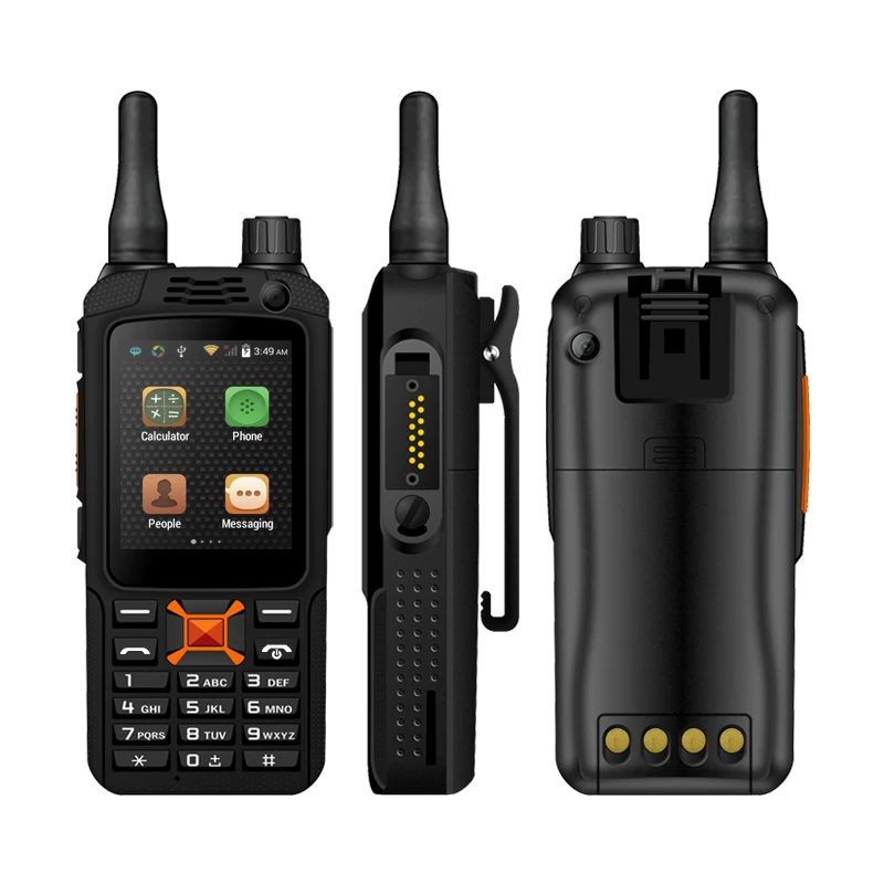 

2.4 inch GSM WCDMA F22 mobile phone with walkie talkie with sim card GPS wifi 3500mAh zello android walkie talkie ptt phone, Black