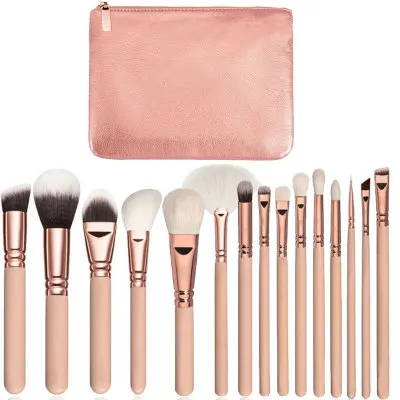 
Make up brushes 15pcs professional synthetic hair foundation powder blush cosmetic private label makeup brush sets 