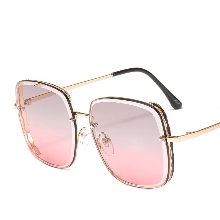 

Custom designer high fashion metal oversized square sunglasses