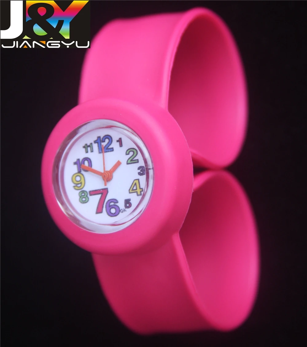 

OEM customized children kids slap watch supplier in China, 12 color available