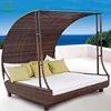 Fashion rattan wicker round outdoor daybed canopy