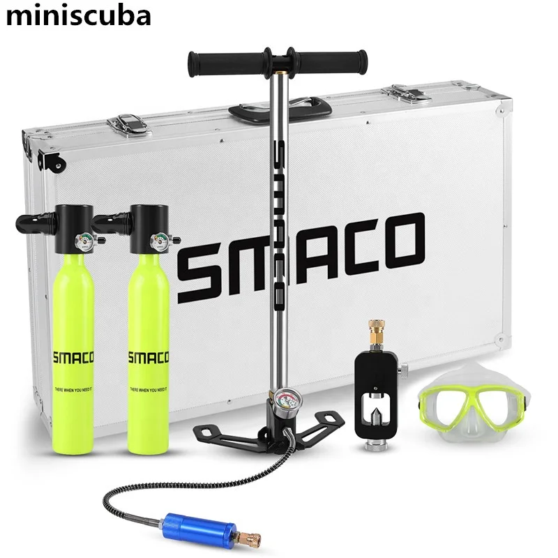 

SMACO Mini Spare Air Tank Cylinder Underwater Oxygen Tank Breathing Respirator, Yellow