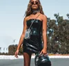 SP1132B 2019 New Hot Sexy Two Colors Breast Wrap Back Zip Wrap Buttocks Women Dress