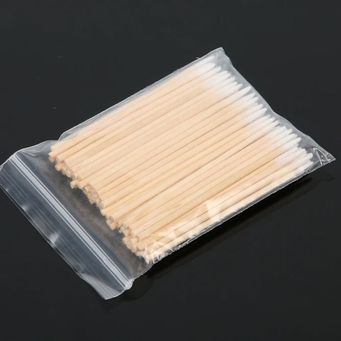 

Removing Makeup Microblading Medical Cotton Swabs or Cotton Buds for Personal Hygiene, Wood color