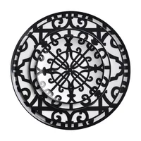 

European charger plate ceramic dining appetizer plates black