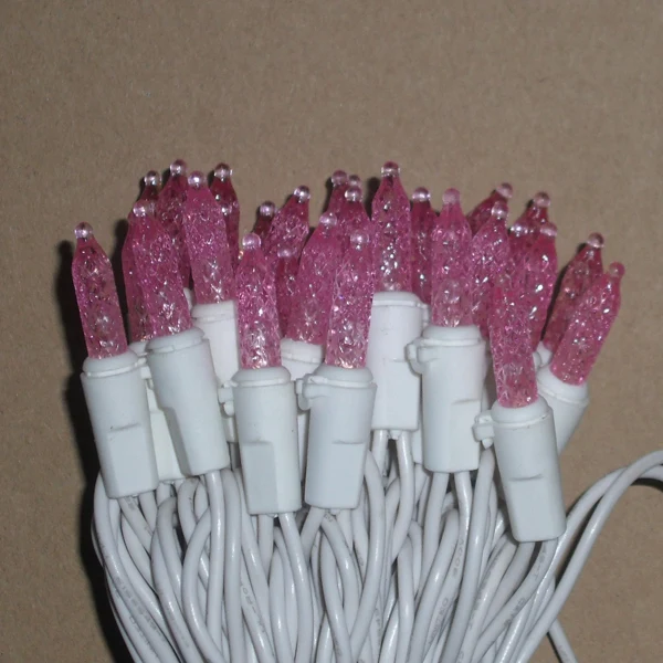 New style pink LED icicle led light  string white wire 70 bulbs hot sales products made in China professional manufacturing