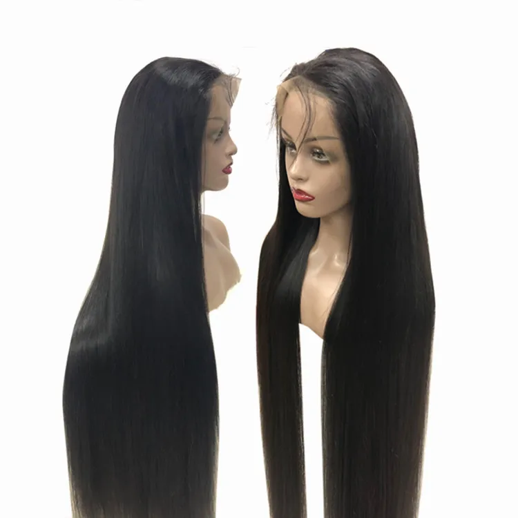 

one donor long straight natural human cuticle aligned hair wig for black women