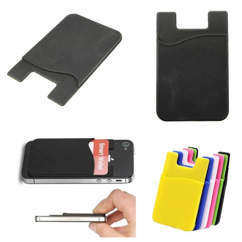 

Easy To Use Silicone Smart Wallet Touch Universal Silicone Phone Mounts Stand Holder with Credit Card Slot, Any pantone color is ok