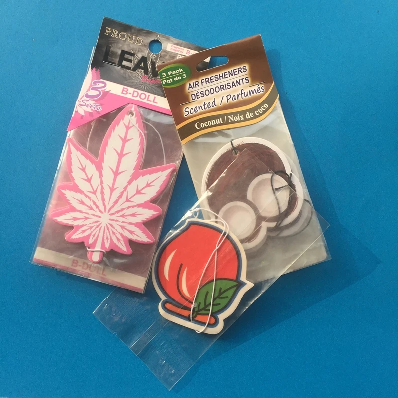 

hanging car paper air freshener strawberry fragrance, Different colors