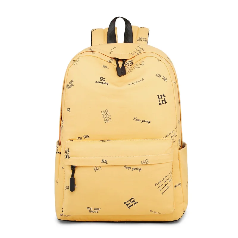 

Fashion custom sublimation printing every day backpack teen girls school bag, Grey, blule, yellow, customize