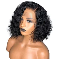 

Cuticle Aligned Natural Wave Short Bob Virgin Raw Lace Front Wigs Human Hair