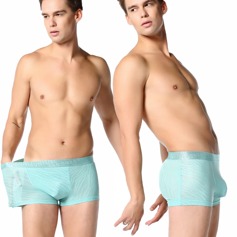 Ready To Ship Soft Comfortable Ice Silk Underwear Men Boxer Briefs