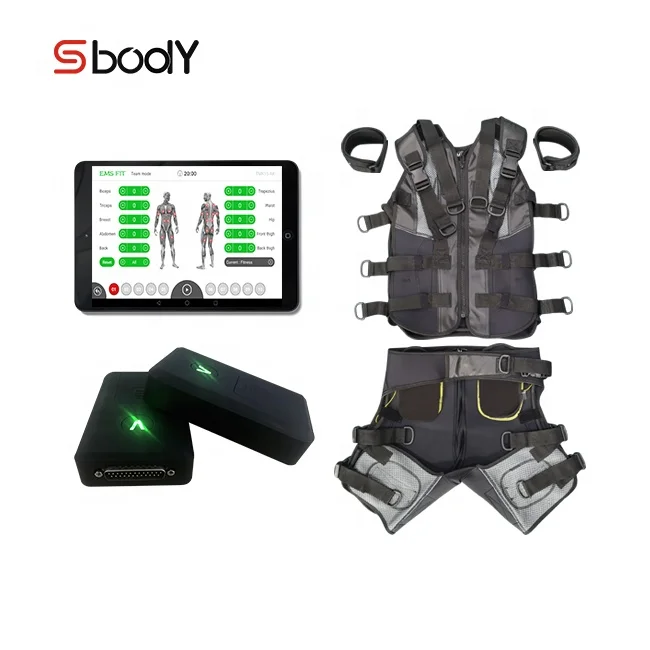 

Wireless EMS Mquina De Fitness training suit / ems system, Black white