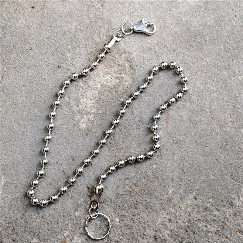 
Wholesale Hiphop 89cm Metal Beaded Chain Wallet Belt Chain Rock Punk Trousers Jean Pant Chain 