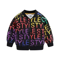 

Mudkingdom toddler boys fashion cotton color letter pattern print coats for boy