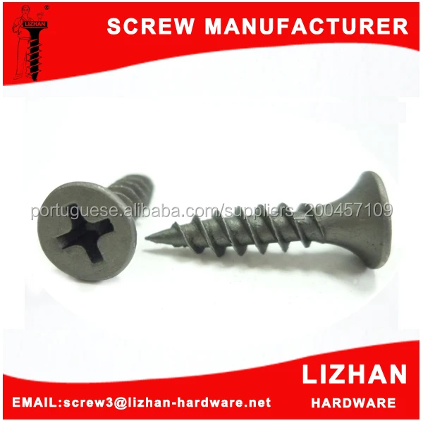 
Drywall screws Black Phosphated Bugle phillips head Gypsum Screw fine thread or coarse thread ,Parafuso 