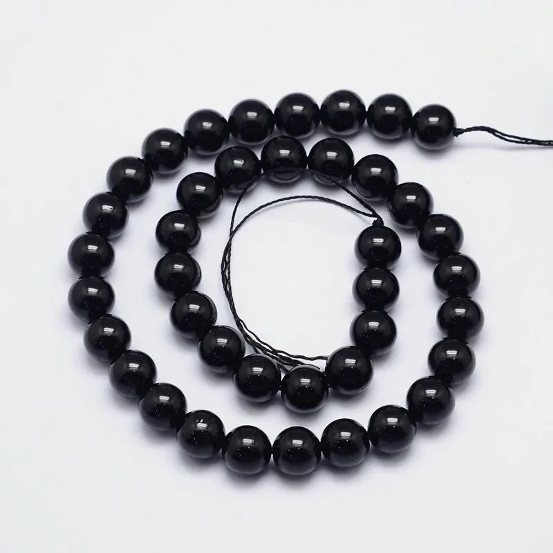 

PandaHall 8mm Wholesale Natural Round Black Tourmaline Beads