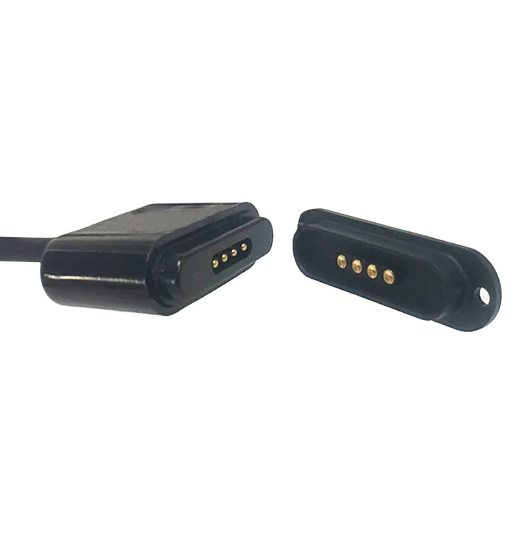 
4 Pin Magnetic Connector 4 Pin Pogo Pin To Usb Cable,PCB 4Pin Connector Male Female Connector Smartwatch 