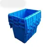 wholesale plastic hinged storage container nested and stacked large storage boxes