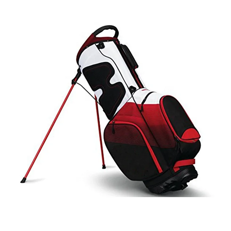 

2019 5 Way Divider Black Red White Design Your Own Golf Bag Stand, Customized