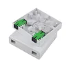 4 Port Wall Plate Network Fiber Optic Face (Ethernet Plate) in White