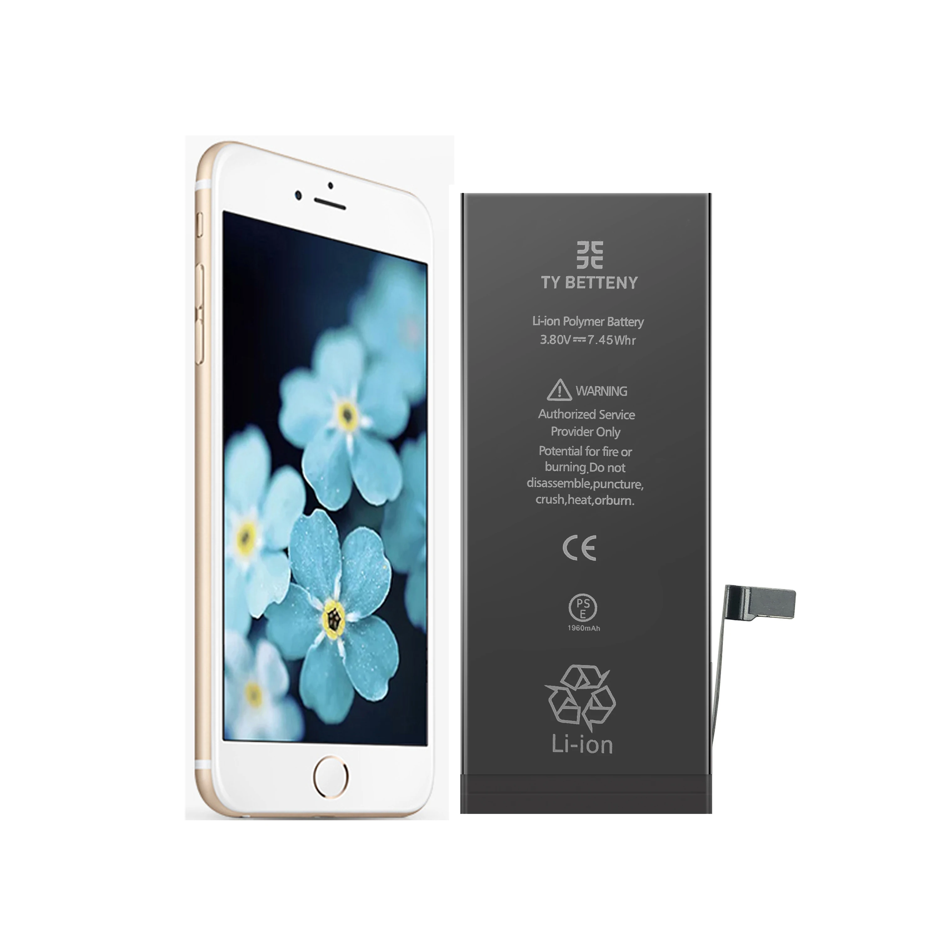 

China factory wholesale battery for iphone 7 oem replacement for iphone 7 battery original 1960mAh, Black