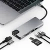 9-in-1 USB Hub Type C Hub Adapter with USB 3.0 Support to 4K HD-MI USB C Port SD TF Card Reader RJ45 VGA Audio Port