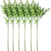 Eucalyptus Leaves,6 Pcs Artificial Greenery Stems Silver Dollar Faux Eucalyptus Leaf Spray Long Branches Artificial Plants