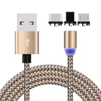 

Micro IOS Type c USB Charger Cable Mobile Phones Led Magnetic 3 IN 1 Charging USB Cable for Lightning usb Cable