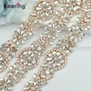 New Fashion High Quality Rose-Gold Hot Fix Horse Rhinestone Applique for Bridal WRA-1004