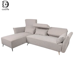 Alternative Style Alibaba Cloud Sectional Sofa White With Adjule Backrest