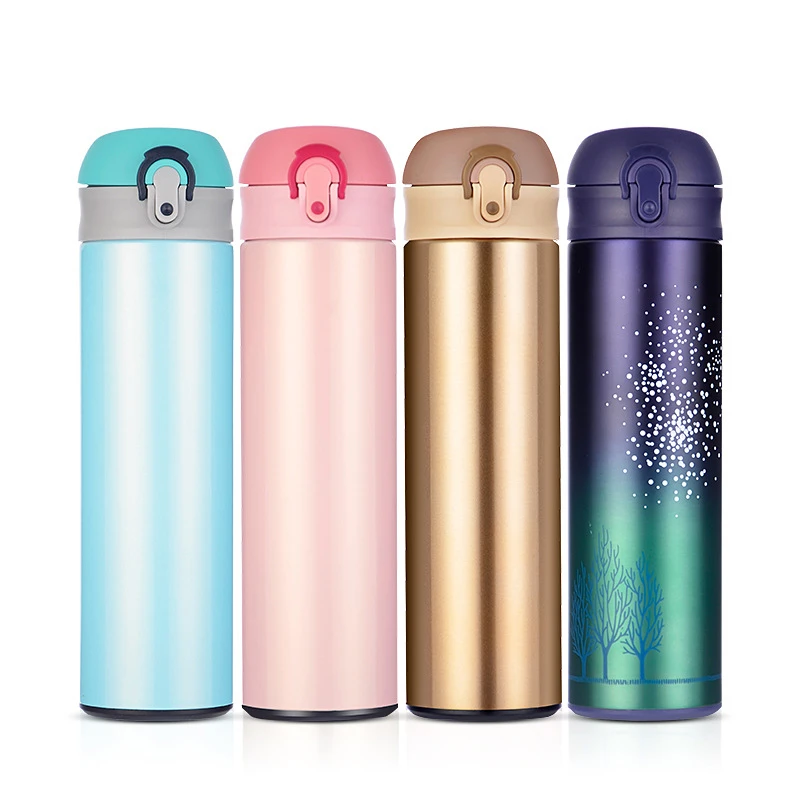 2019 Wholesale Custom Color Change Pumping Airpot Stainless Steel Bottle Vacuum Flask