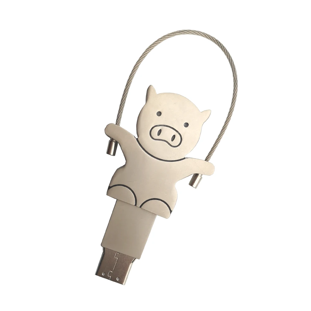 

Low Price Metal Pig Shape Usb Flash Drive Memory Stick 16GB 32GB, Beige, black