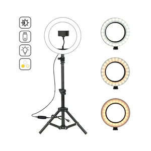 26cm Remote Control Selfie Ring Light Phone Clamp