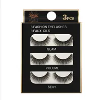 

3D natural curling eyelashes wholesale eyelashes 3 pairs