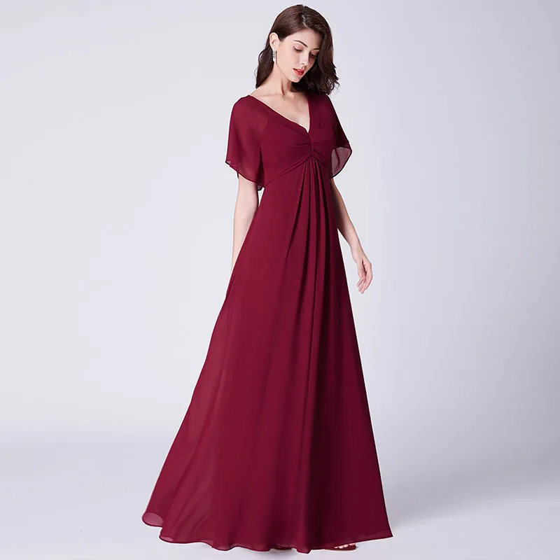 

Ever-Pretty V Neck Long Chiffon Formal Evening Dresses