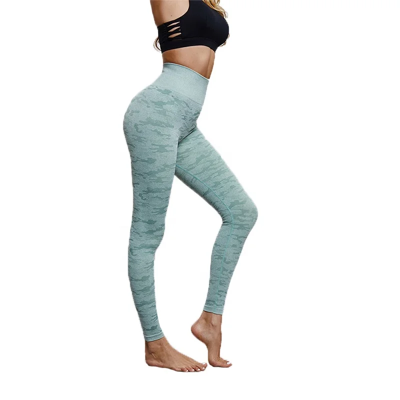 

Ptsports wholesale seamless camo yoga pants nylon elastane leggings fitness yoga seamless gym leggings exercise leggings, Black;green;purple