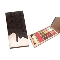 

New design 12 colors oem matte glitter eye shadow blusher private label palette case with blush