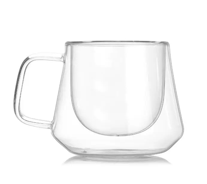 

Custom Double Wall pyrex double wall glass cup, Transparent