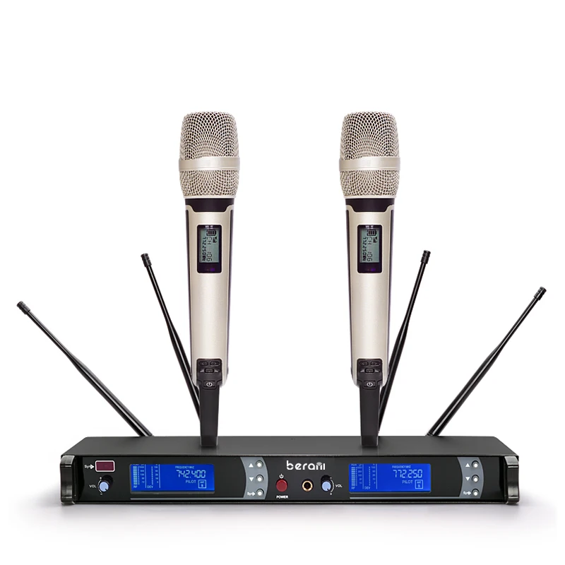 

Professional UHF Handheld Mic KTV Karaoke Wireless Microphone High Quality 100-200 Meter Long Range