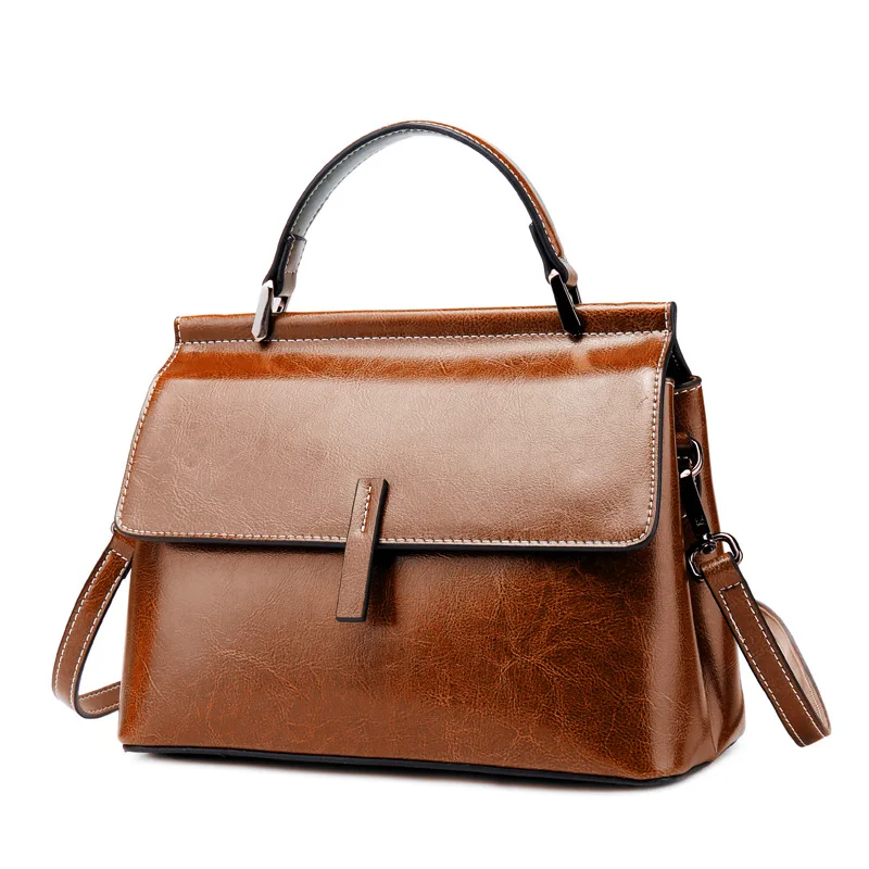 

china suppliers wholesale genuine leather lady bag Single straw bag